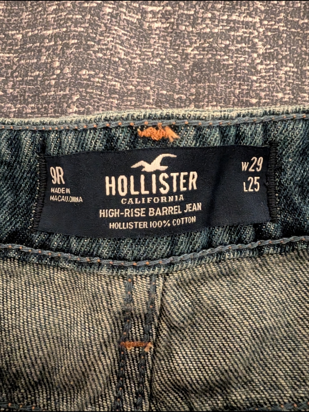 Hollister Blue Floral Print Denim Shorts - Picture 3 of 5